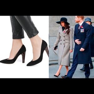 Sarah Flint Jay Pump 100 - Black share with tortoiseshell heel. Size 37